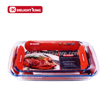 Ensemble de cuisson de verre transparent pyrex